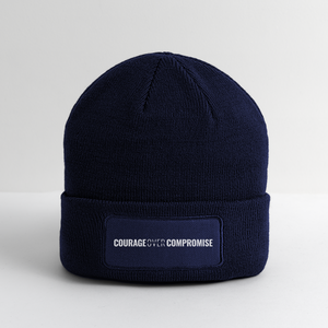 Courage Over Compromise - Patch Beanie - navy