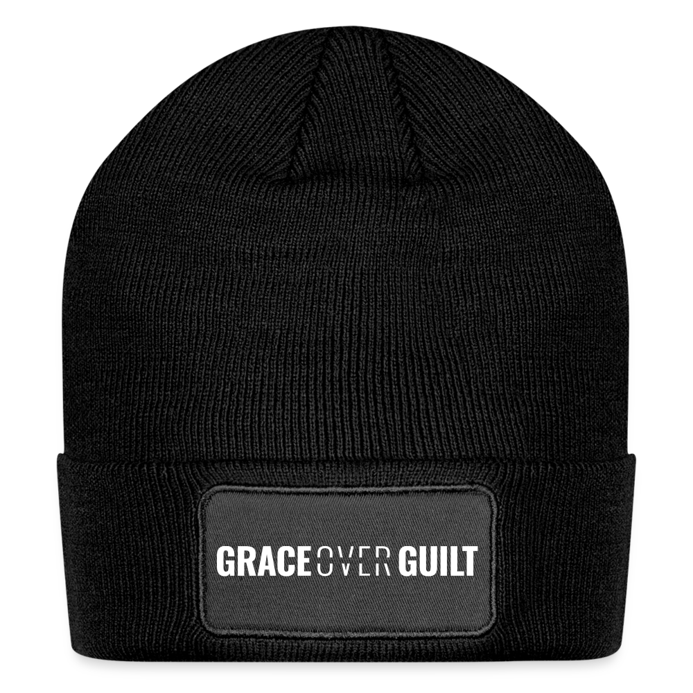 Grace Over Guilt - Patch Beanie - black