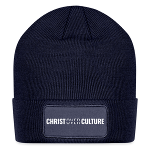 Christ Over Culture - Patch Beanie - navy