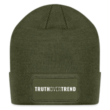 Load image into Gallery viewer, Truth Over Trend - Patch Beanie - olive