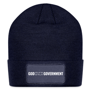 God Over Government - Patch Beanie - navy