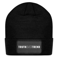 Load image into Gallery viewer, Truth Over Trend - Patch Beanie - black