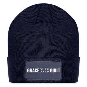 Grace Over Guilt - Patch Beanie - navy