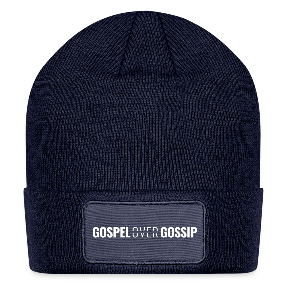 Gospel Over Gossip - Patch Beanie - navy