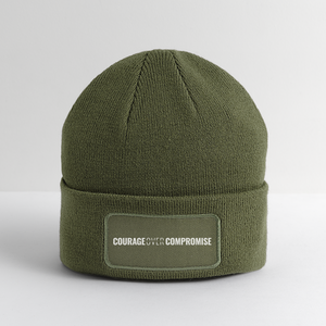 Courage Over Compromise - Patch Beanie - olive