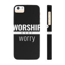 Load image into Gallery viewer, Worship Over Worry - Black Standard Statement Case - Overwear Gear