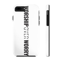 Load image into Gallery viewer, Worship Over Worry - Tough Phone Case (White) - Overwear Gear