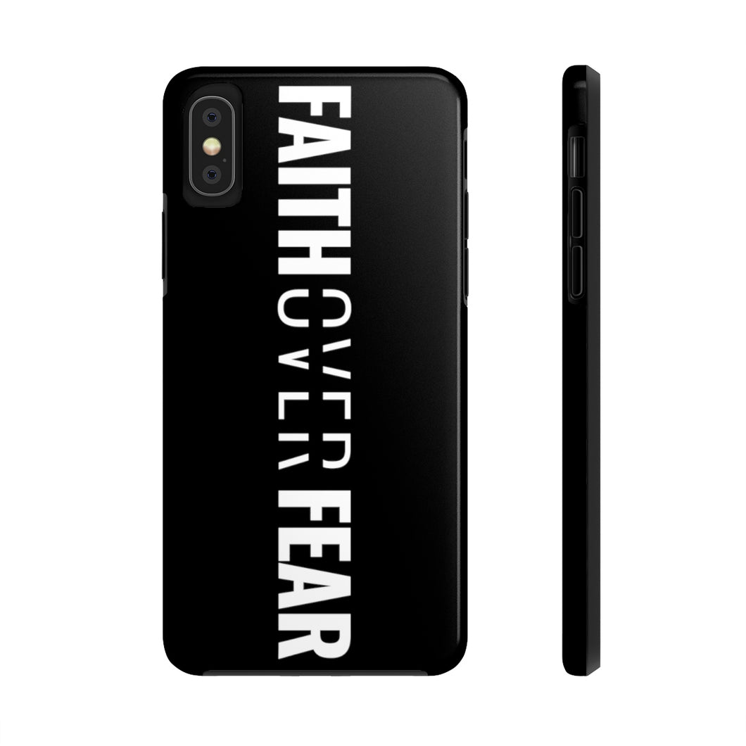 Faith Over Fear - Tough Phone Case (Black) - Overwear Gear