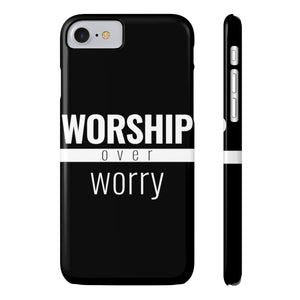 Worship Over Worry - Black Standard Statement Case - Overwear Gear