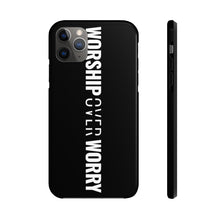 Load image into Gallery viewer, Worship Over Worry - Tough Phone Case (Black) - Overwear Gear