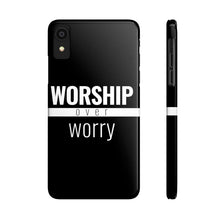 Load image into Gallery viewer, Worship Over Worry - Black Standard Statement Case - Overwear Gear