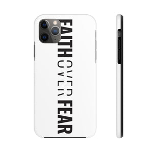 Faith Over Fear - Tough Phone Case (White) - Overwear Gear