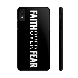 Faith Over Fear - Tough Phone Case (Black) - Overwear Gear