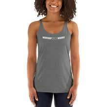 Load image into Gallery viewer, Worship Over Worry - Women&#39;s Racerback Tank - Overwear Gear