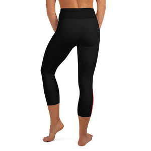 Capri Leggings (Black-RedBar) - Overwear Gear