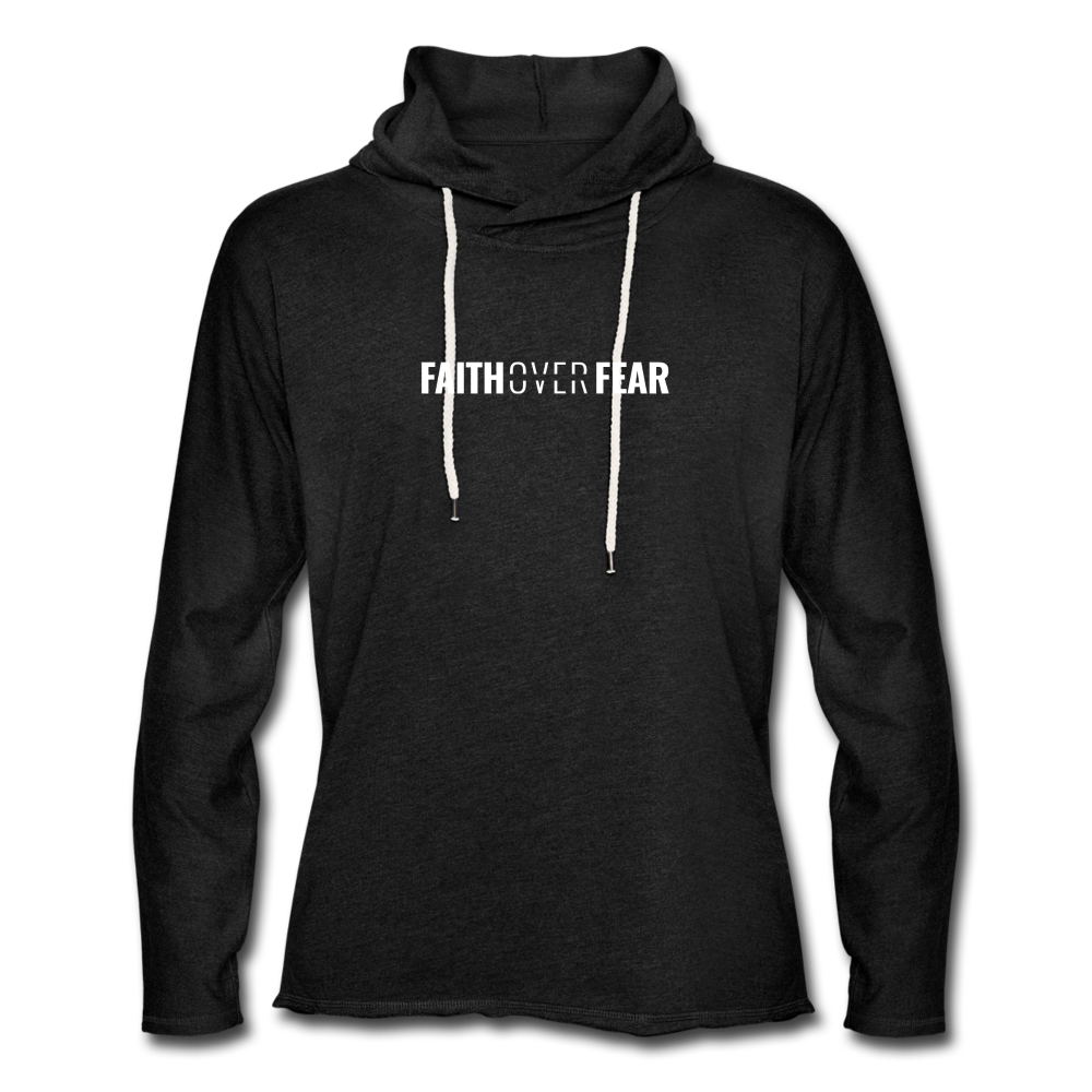 Faith Over Fear - Lightweight Hoodie - charcoal gray