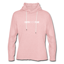 Load image into Gallery viewer, Faith Over Fear - Lightweight Hoodie - cream heather pink