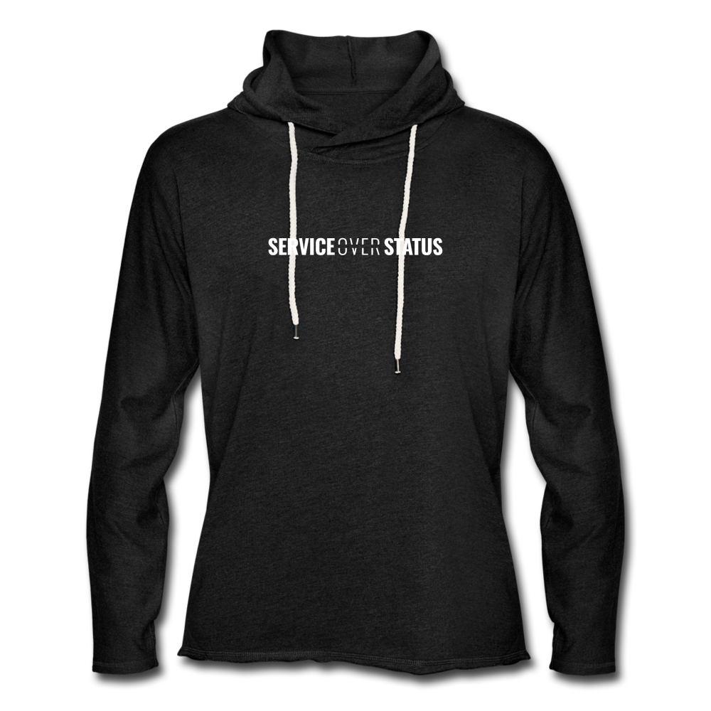 Service Over Status - Lightweight Hoodie - charcoal gray