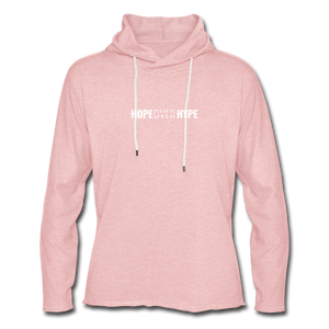 Hope Over Hype - Lightweight Hoodie - cream heather pink