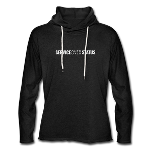 Service Over Status - Lightweight Hoodie - charcoal gray