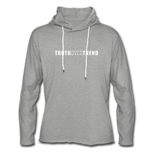 Load image into Gallery viewer, Truth Over Trend - Lightweight Hoodie - heather gray