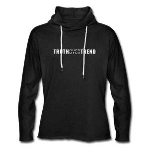 Truth Over Trend - Lightweight Hoodie - charcoal gray