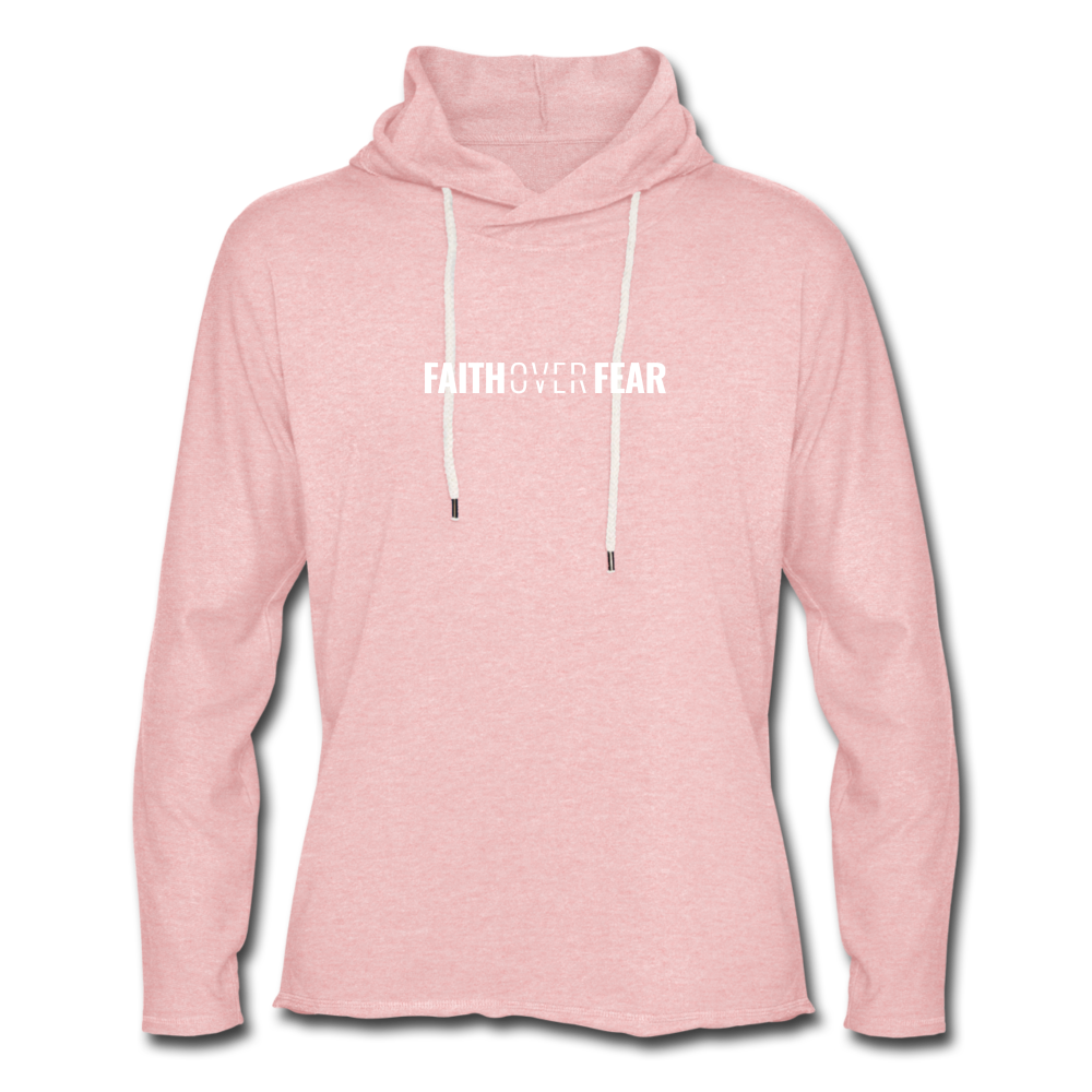 Faith over feelings hoodie pink online