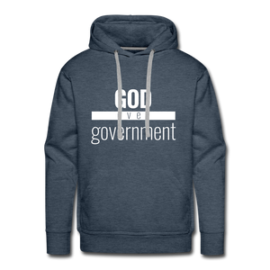 God Over Government - Premium Hoodie - heather denim
