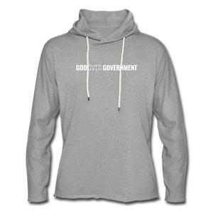 God Over Government - Lightweight Hoodie - heather gray