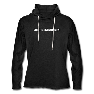 God Over Government - Lightweight Hoodie - charcoal gray