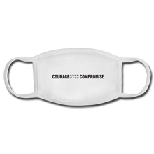Load image into Gallery viewer, Courage Over Compromise Face Mask - white/white