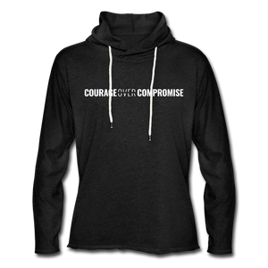 Courage Over Compromise - Lightweight Hoodie - charcoal gray