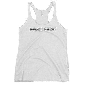 Courage Over Compromise - Women's Racerback Tank - Overwear Gear