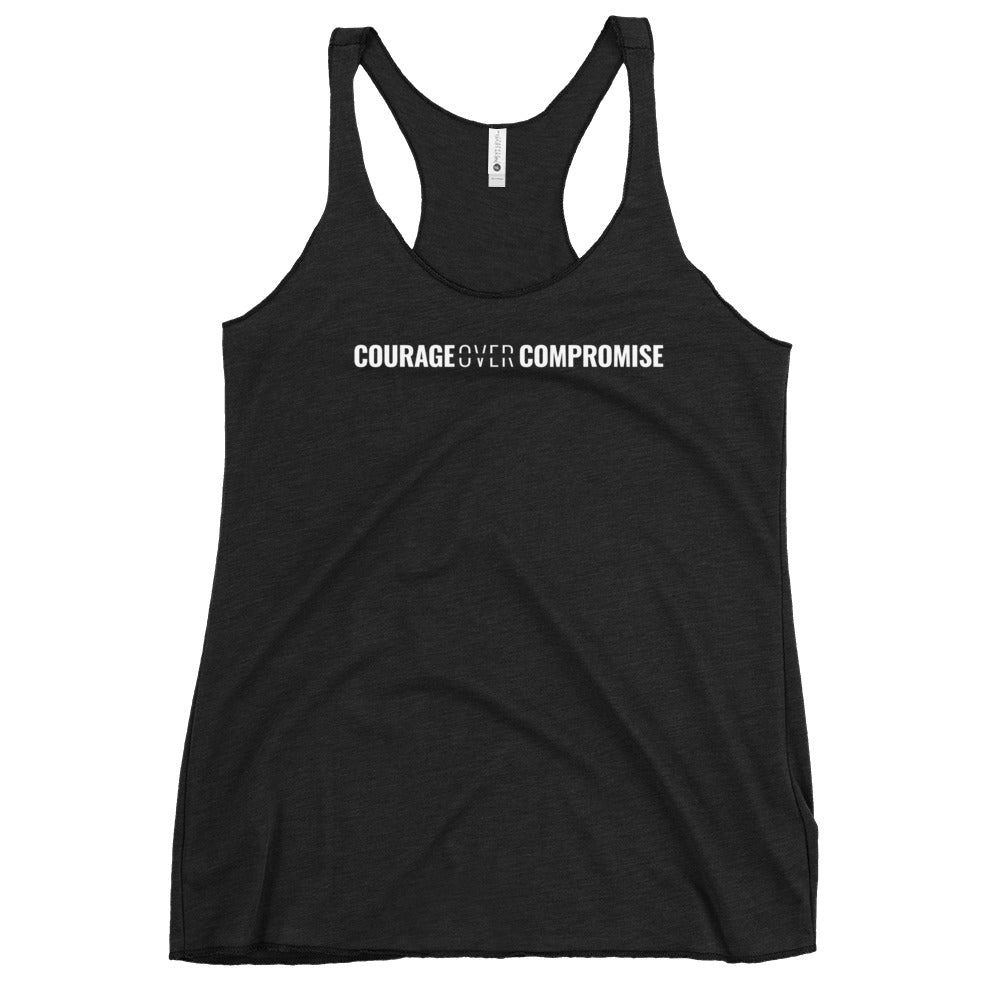 Courage Over Compromise - Women's Racerback Tank - Overwear Gear